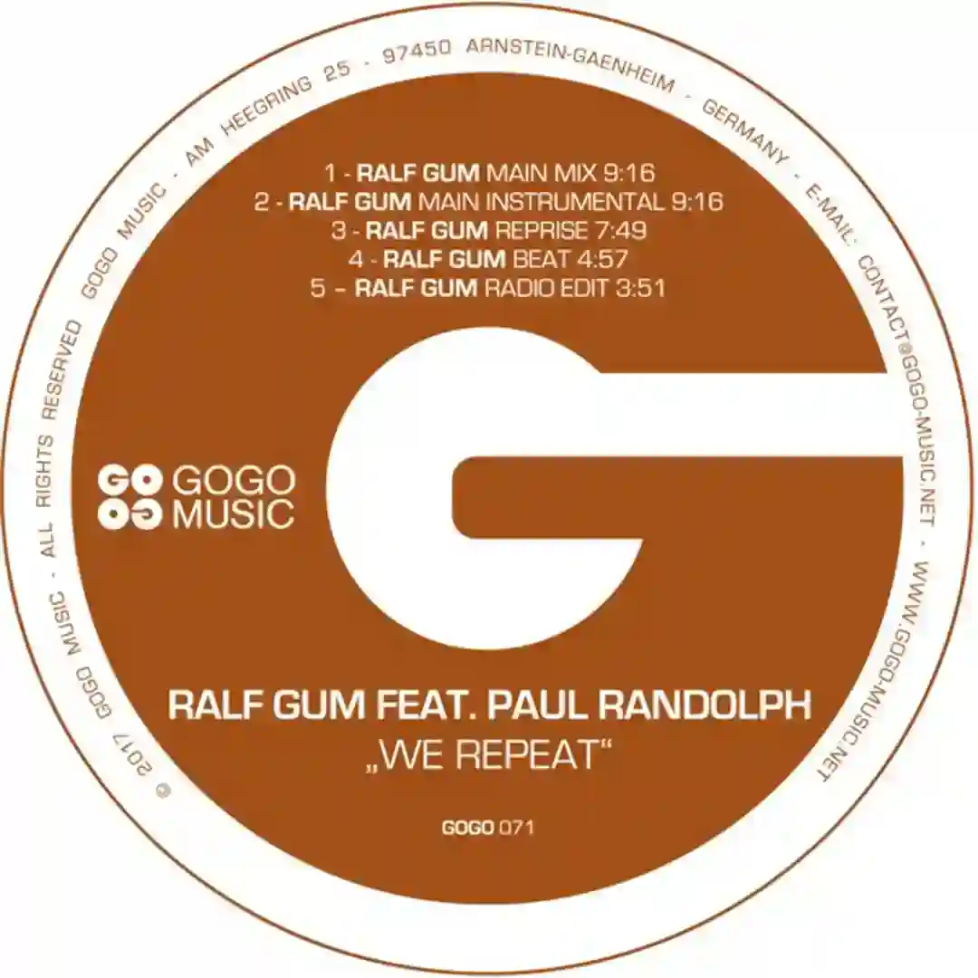 We Repeat (Ralf GUM Main Mix) (Ralf GUM Main Mix) cover